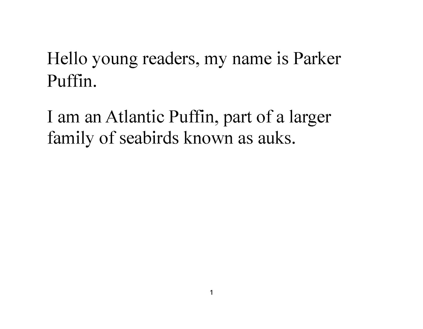The Adventures of Parker Puffin